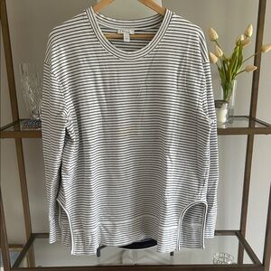 Daily Ritual Black and White Striped Top